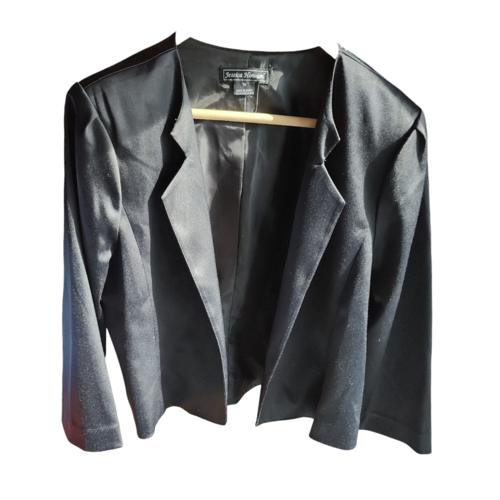 Jessica Howard Black Women's Jacket Satin